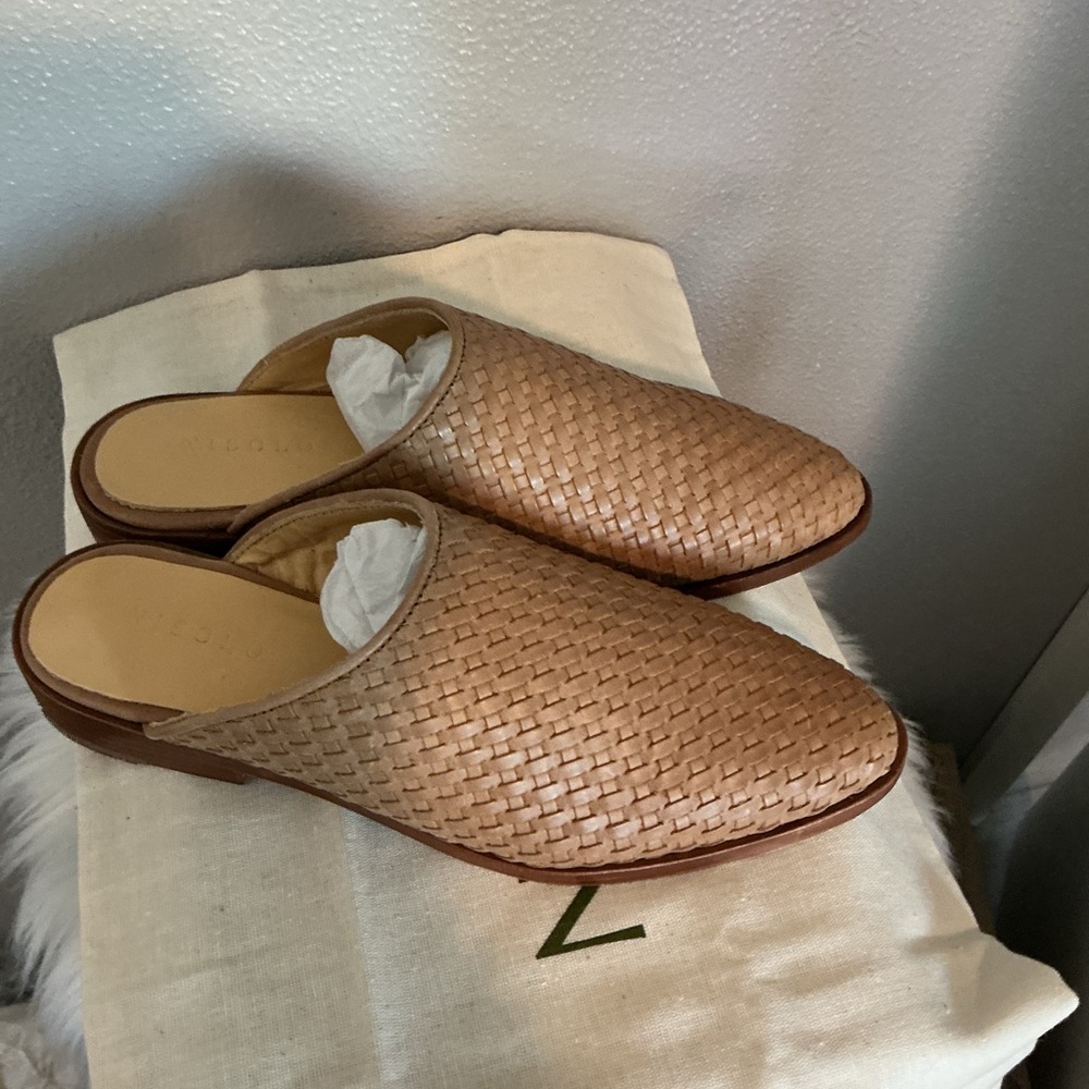 Nisolo AMA Woven Tan Mules - Picture 5 of 11